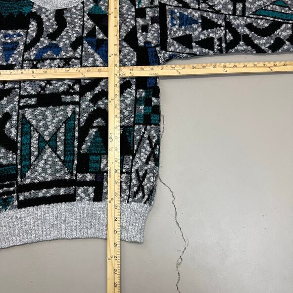Vintage 90s Stefano Man Funky Abstract Pattern Sweater Mens M - Picture 6 of 6